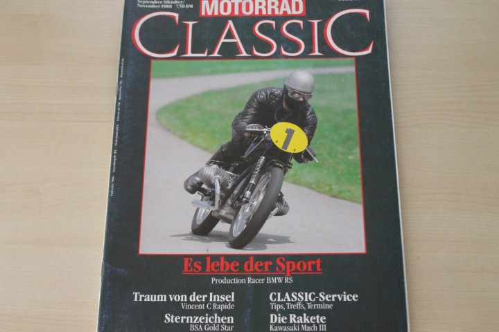 Deckblatt Motorrad Classic (03/1988)